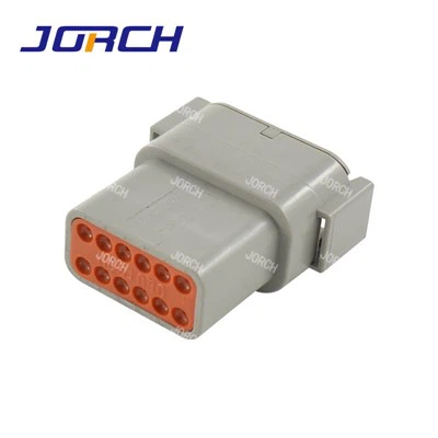 DTM04-12P Deutsch DTM 12 ピン強化シール自動防水電気オスコネクタ